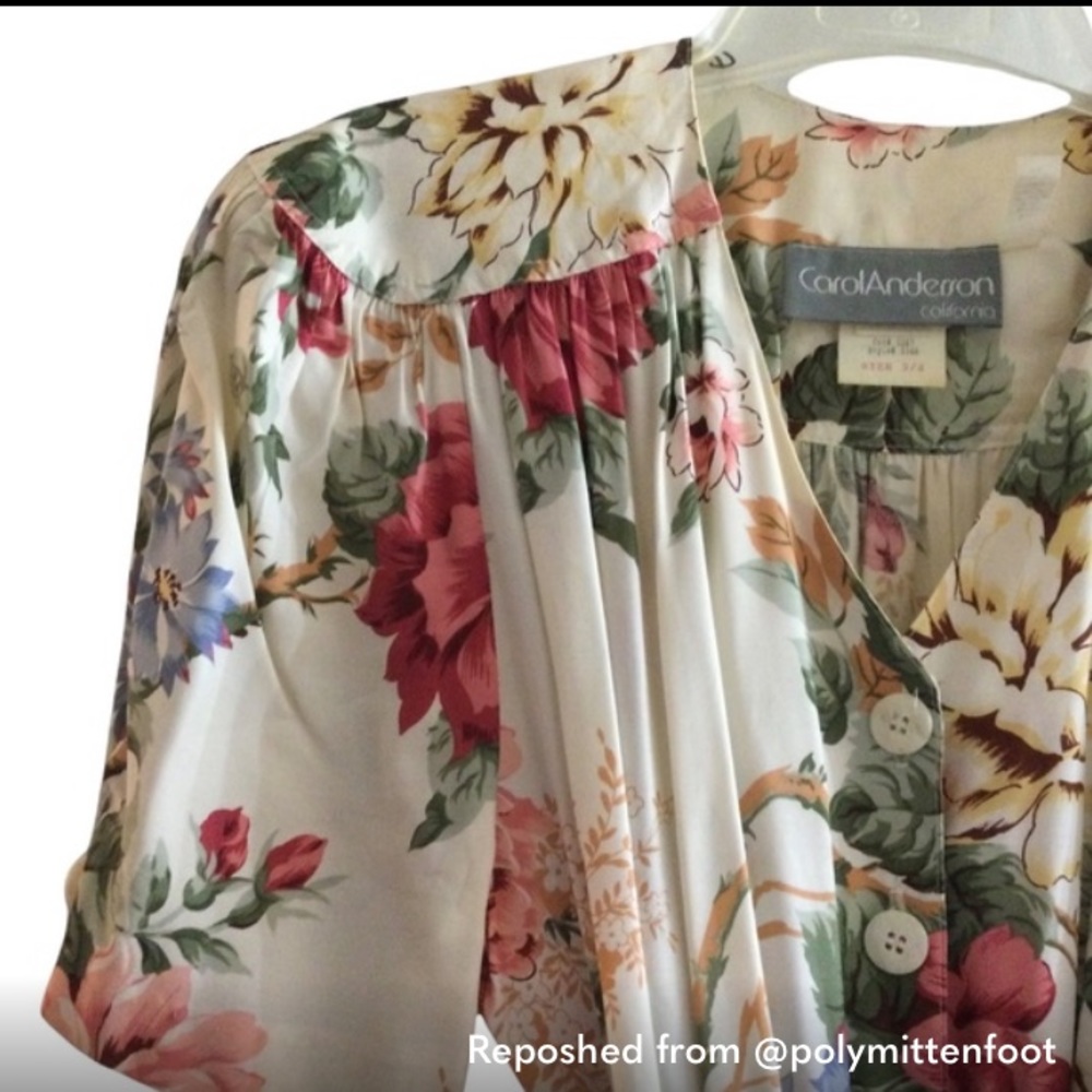 Vintage Carol Anderson California Floral Tea Party Garden Belted Maxi Dress